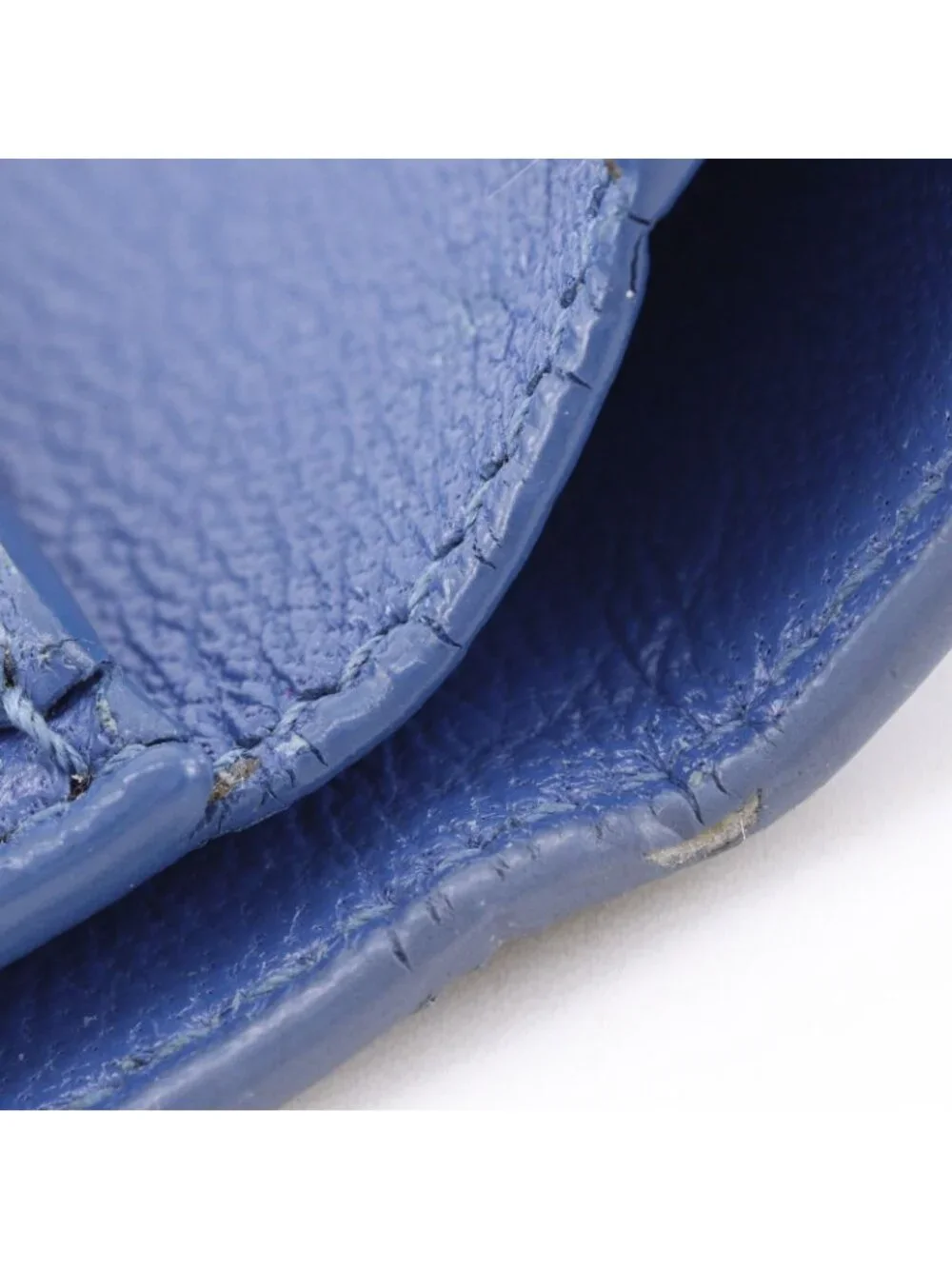 Balenciaga Paper Mini Wallet Leather Blue Bifold